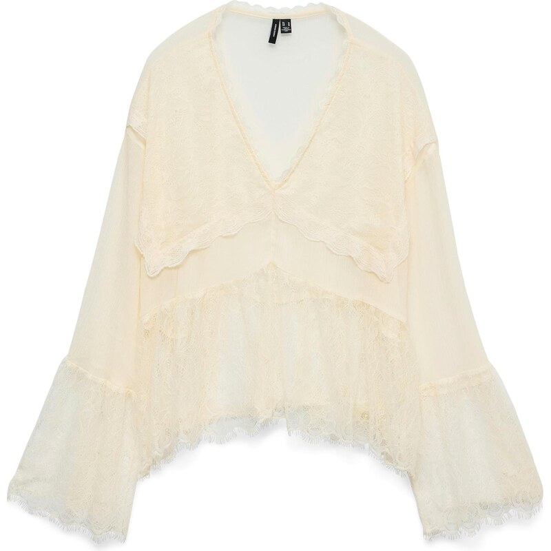 VERO MODA Blúzka VMEMILIE béžová 66945506