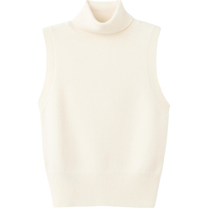 MANGO Vyšívaný top béžová 66945535