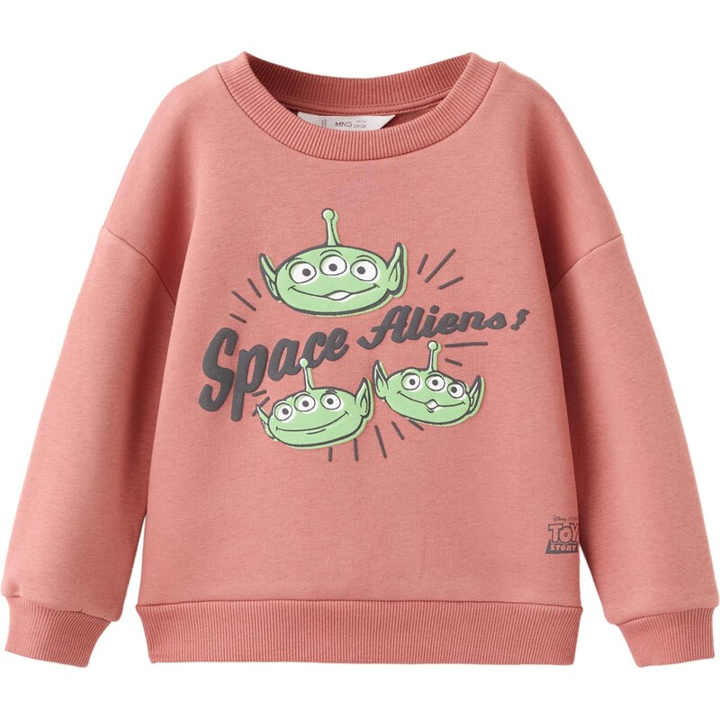 MANGO KIDS Mikina TOY ALIEN antracitová / svetlozelená / koralová / 66945537