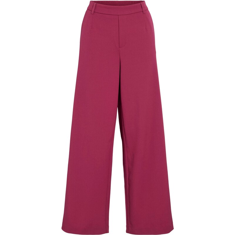 VILA Nohavice VIVARONE vínovo červená 66945566