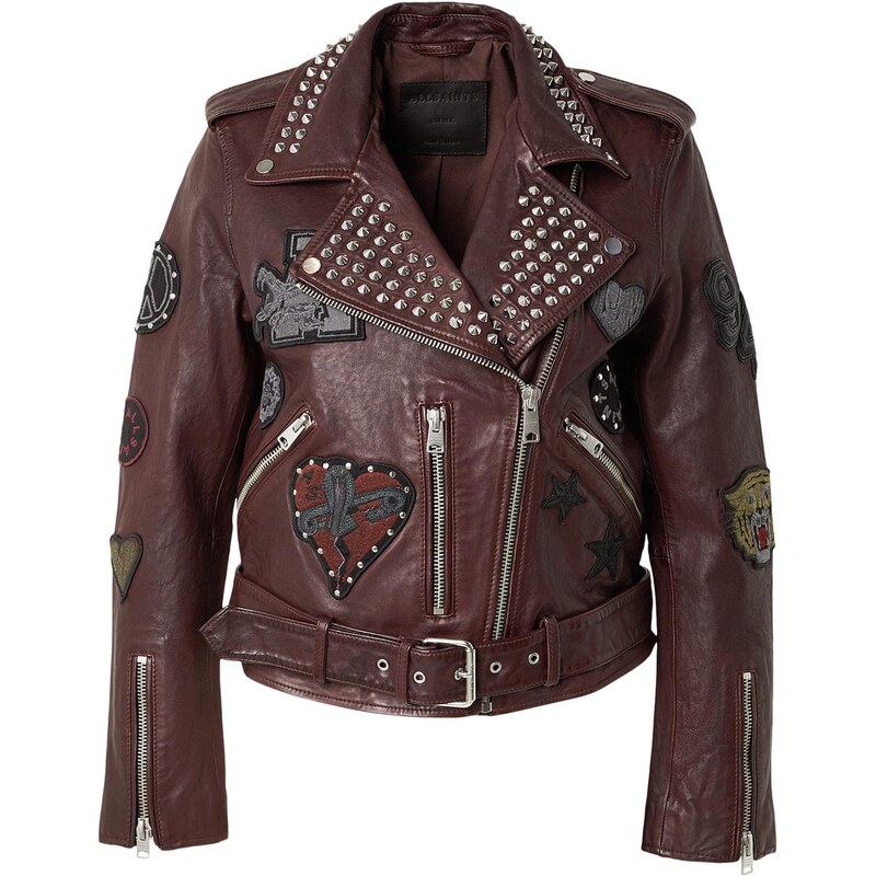 AllSaints Prechodná bunda tmavosivá / kaki / čerešňová / čierna 66945730