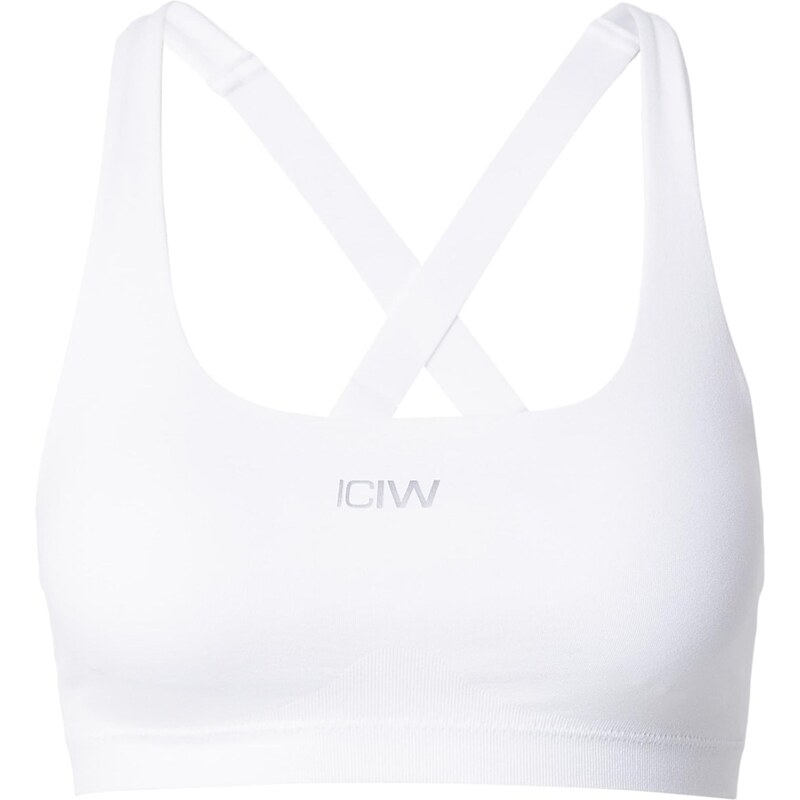 ICANIWILL Športová podprsenka svetlosivá / biela 66945707