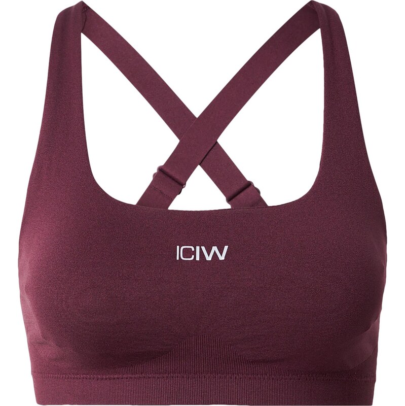 ICANIWILL Športová podprsenka burgundská / biela 66945743