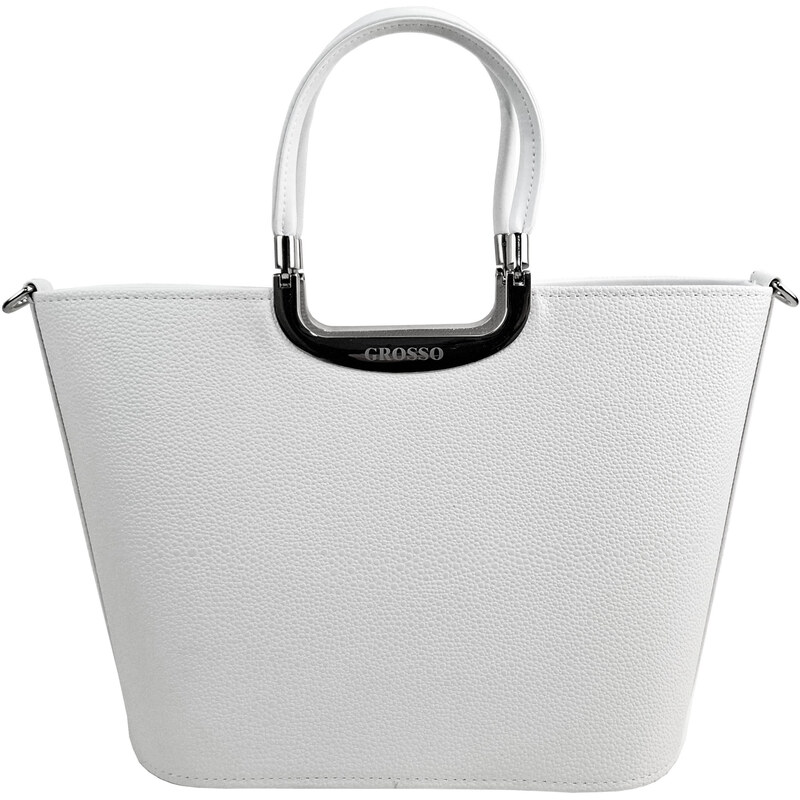 GROSSO Bielá elegantná kabelka do ruky S7 s bublinkovou štruktúrou 66949200