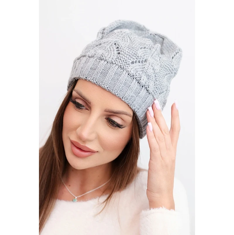 Kesi Dámska zimná čiapka s otvoreným vzorom K427 66951622