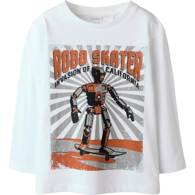 NAME IT Tričko NMMTINUS sivá / hrdzavo červená / čierna / biela 66951843