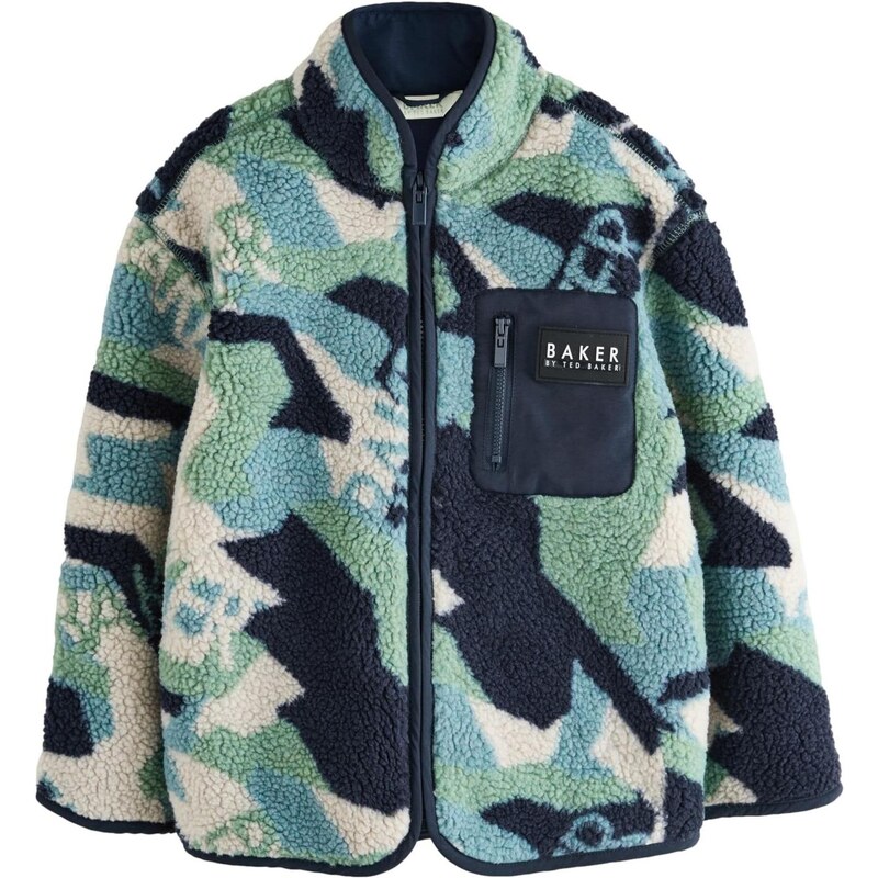 Baker by Ted Baker Flisová bunda tmavomodrá / zelená 66951999