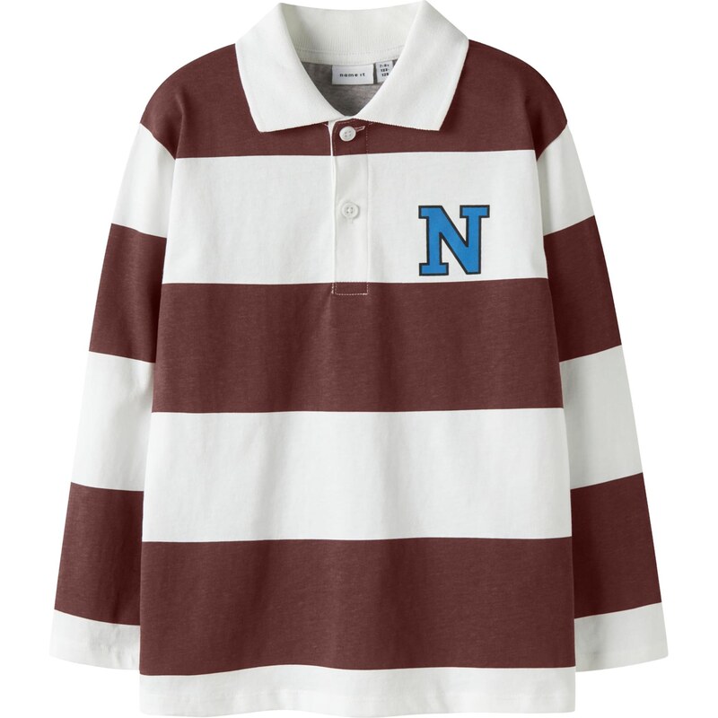 NAME IT Tričko NKMTIM modrá / vínovo červená / biela 66952016