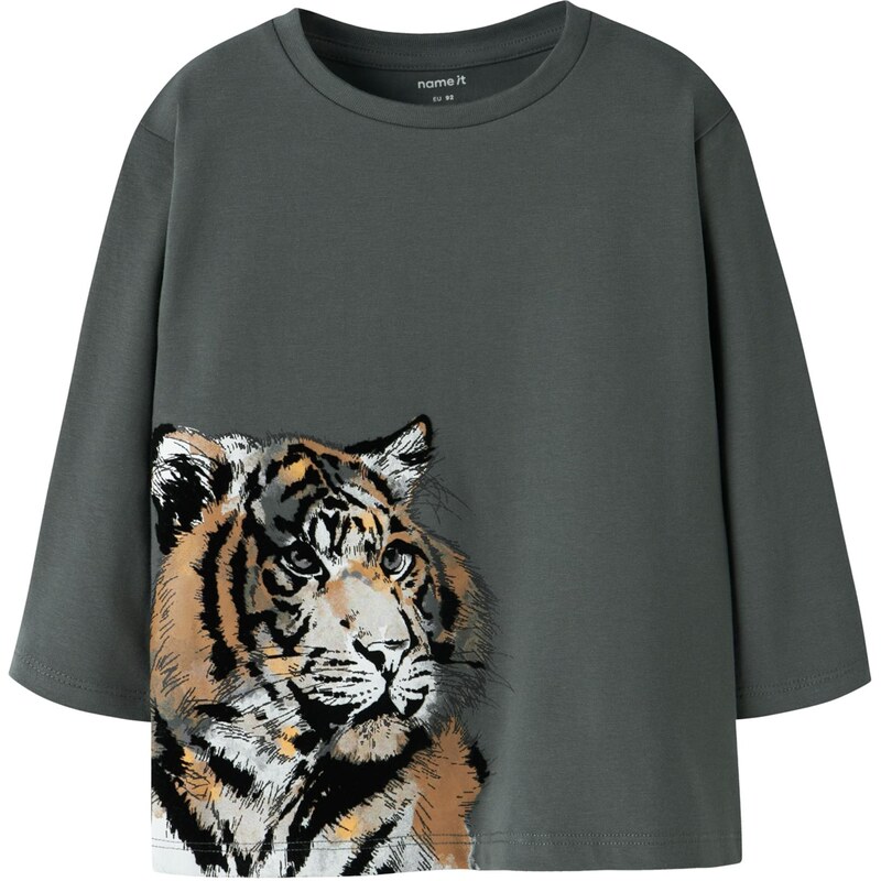 NAME IT Tričko NMMTHORNTON tmavosivá / oranžová / čierna / biela 66952013