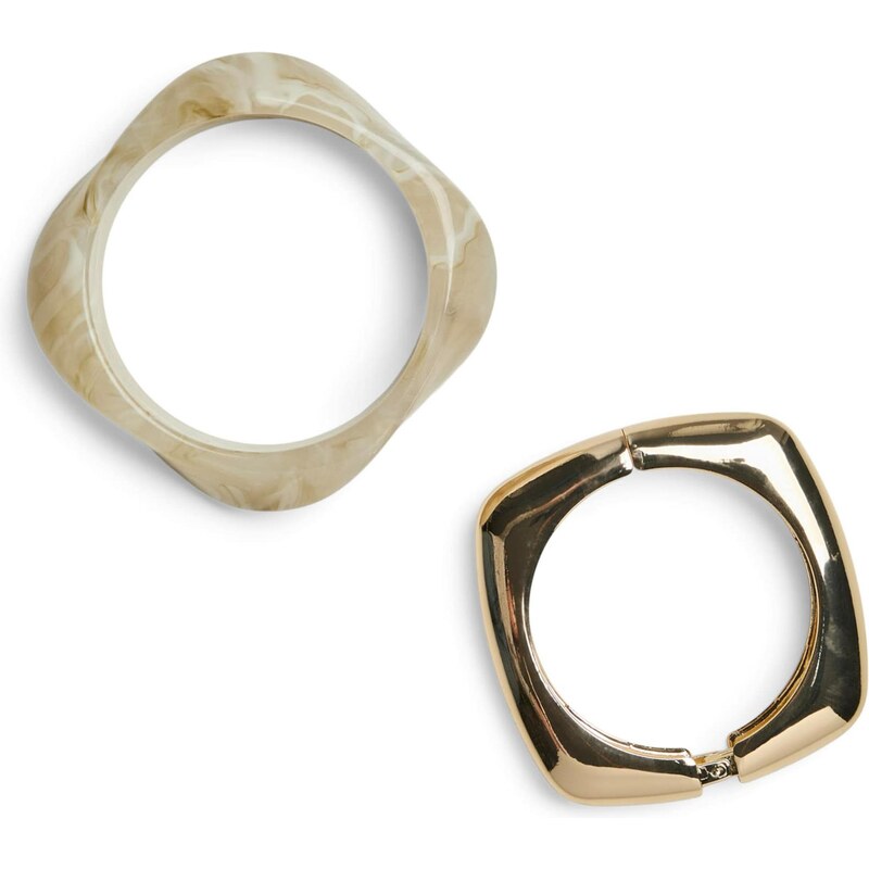 PIECES Náramok PCREGITTA béžová / nebielená / zlatá 66952025