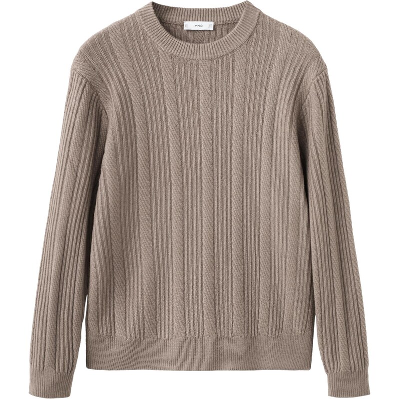 MANGO MAN Sveter Marina tmavošedá 66952037