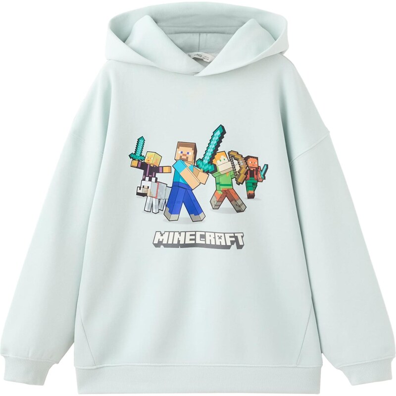 MANGO KIDS Mikina Mine Hood pastelovo modrá 66952087