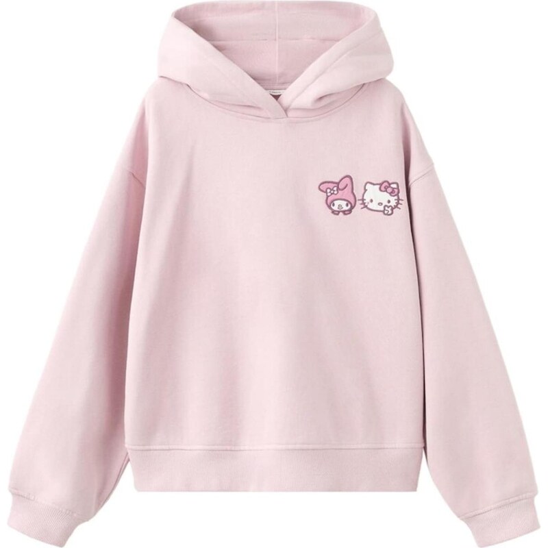 MANGO KIDS Mikina Hkpeace ružová / svetloružová / biela 66952090