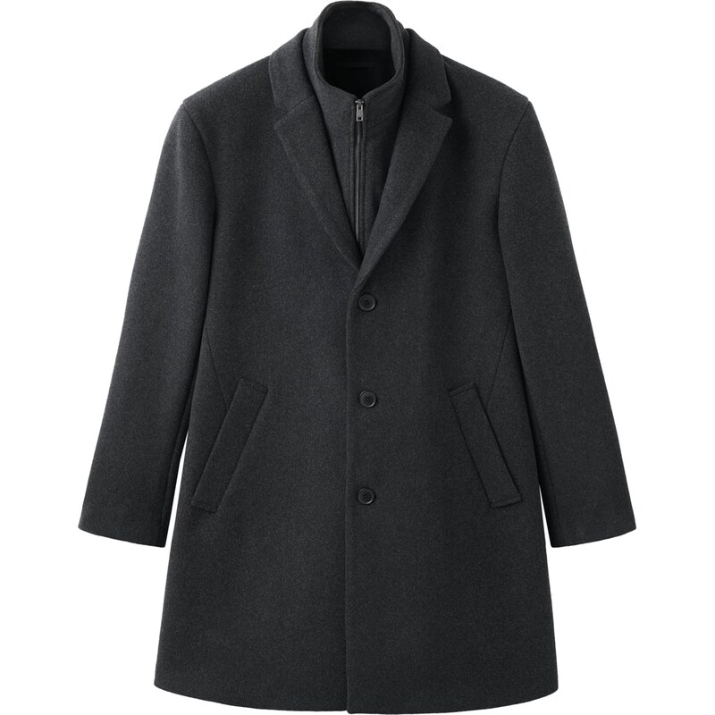 MANGO MAN Prechodný kabát Uriel tmavosivá 66952117