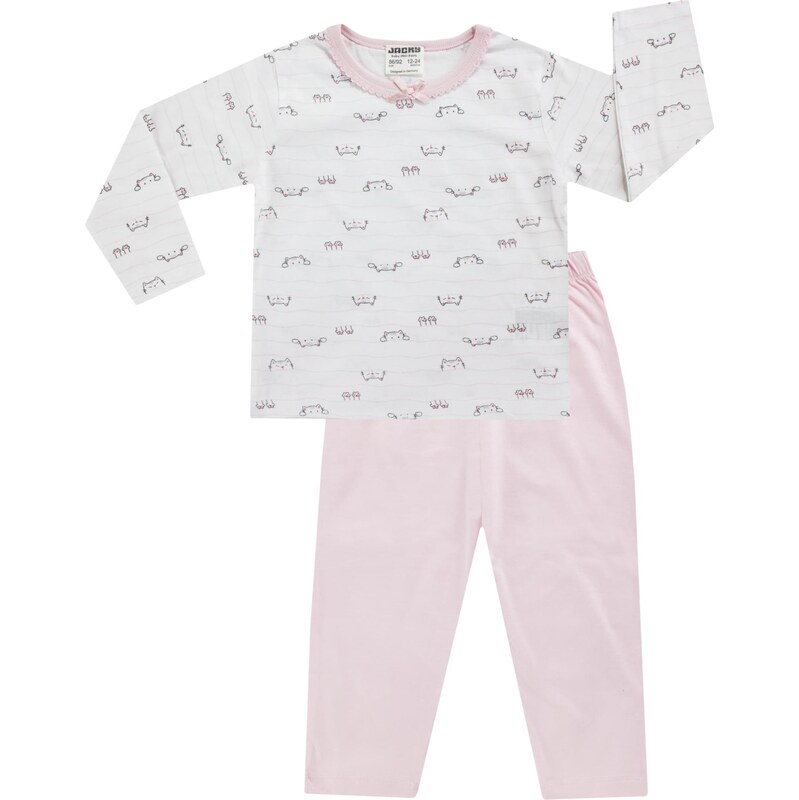 JACKY Pyžamo ružová / čierna / biela 66952175