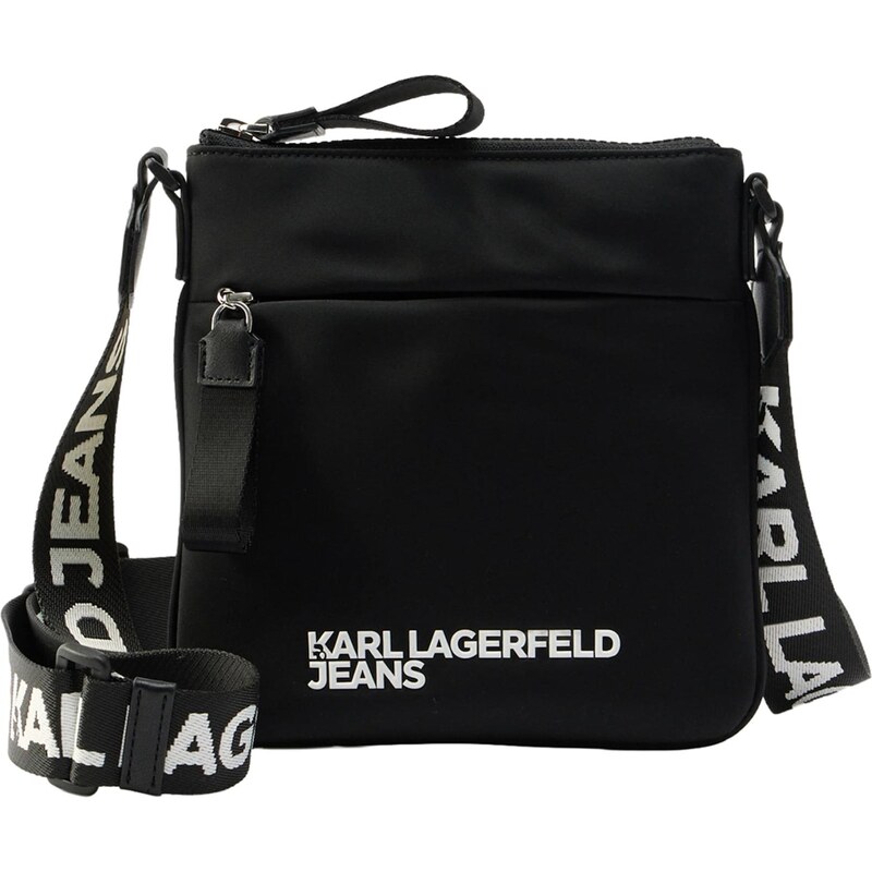 KARL LAGERFELD JEANS Taška cez rameno čierna / biela 66952200
