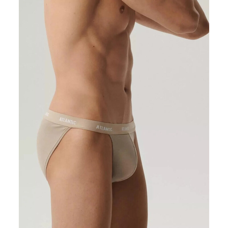 Atlantic Pánske nohavičky / tangá 3PACK 3BMP-1582 Béžová - Atantic 67262494