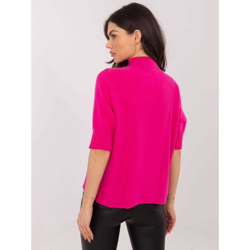 Italy Moda Ružový sveter s krátkym rukávom 66958502