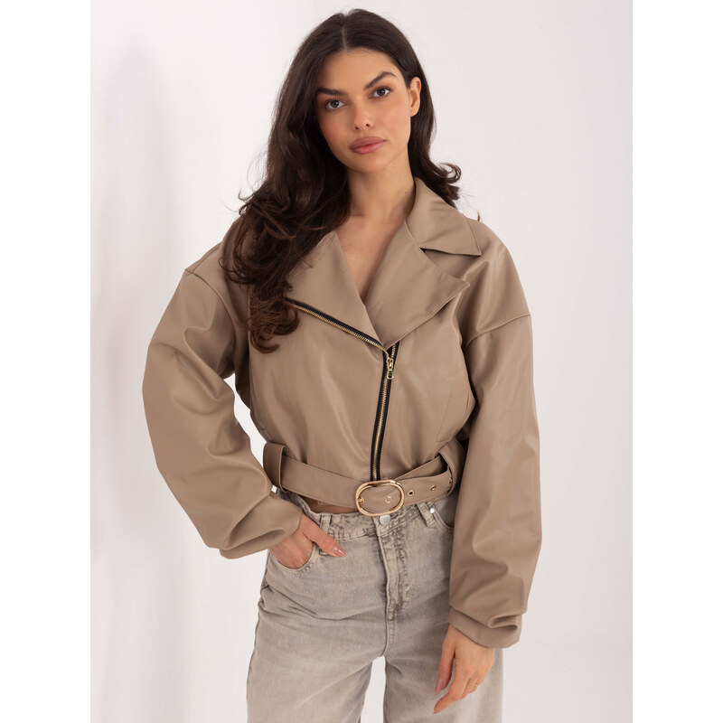 RUE PARIS Béžová kožená bunda 66958511