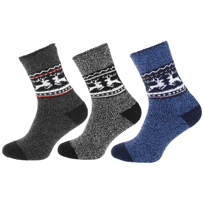 Pánske ovčie ponožky Alpaca Nórsky vzor Sob 66940090