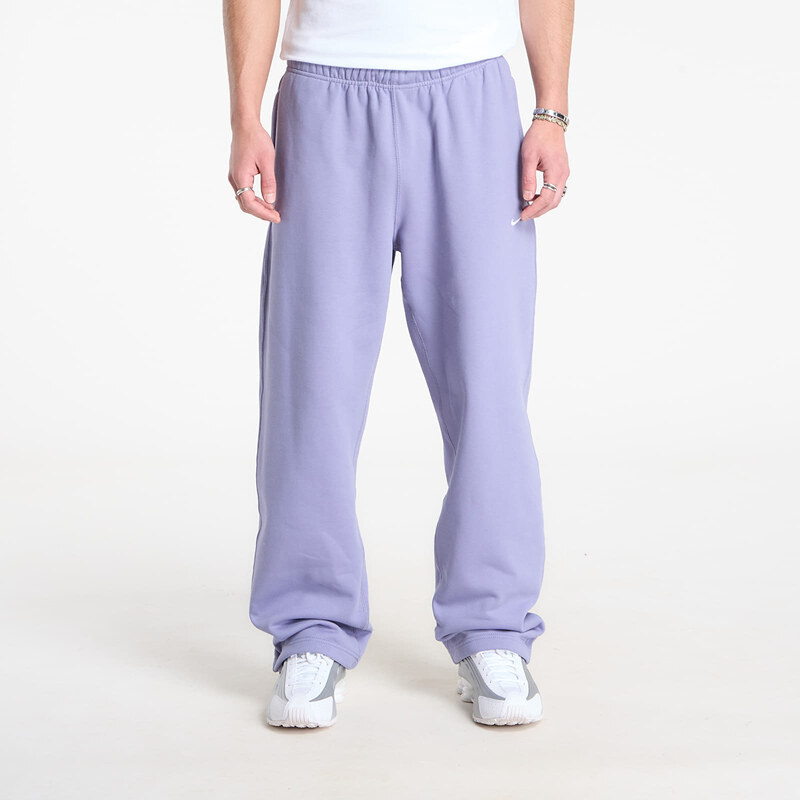 Tepláky Nike Solo Swoosh Mens Fleece Open-Hem Pants Iron Purple/ White 66960195