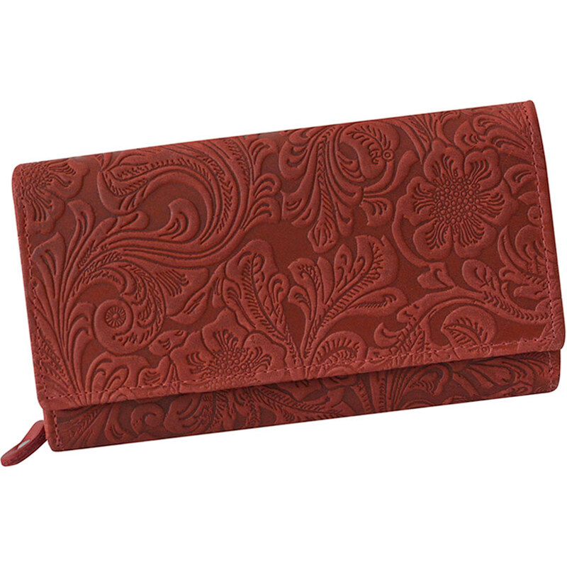 Mercucio červená kartová kožená peňaženka vzorovaná 14759488