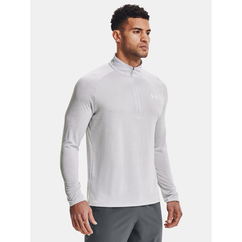 Svetlosivé športové tričko Under Armour UA Tech 2.0 1/2 Zip 65348855