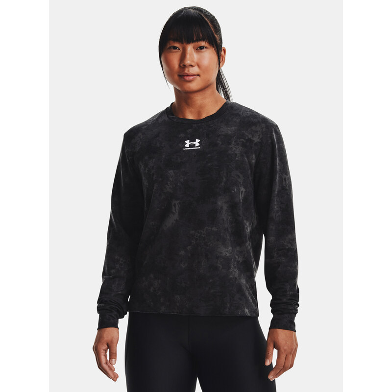 Čierna dámska športová vzorovaná mikina Under Armour Rival Terry 36146347
