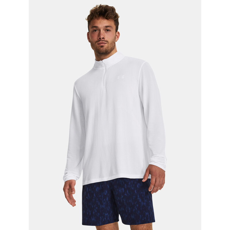 Biele športové tričko Under Armour UA SEAMLESS STRIDE 1/4 ZIP 52516989