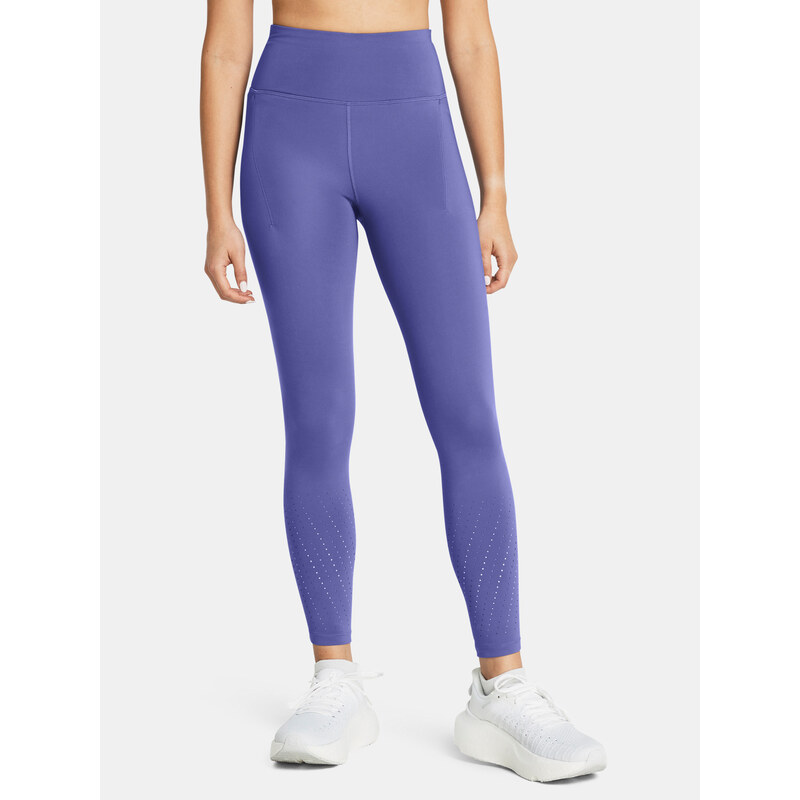 Fialové dámske legíny Under Armour Launch Elite Ankle Tights 52521475