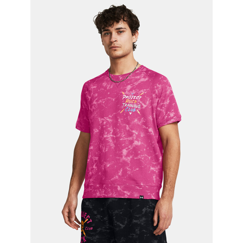 Under Armour T-Shirt Pjt Rck Q2 Terry AOP Crew-PNK 67208194