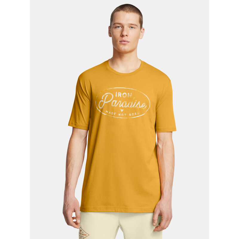 Under Armour T-shirt UA Pjt Rck Made Not Born SS-YLW - Mens 64791085