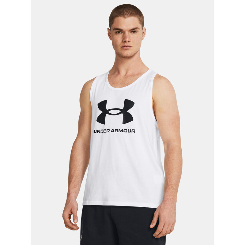 Biele tielko Under Armour UA SPORTSTYLE LOGO TANK 50579182
