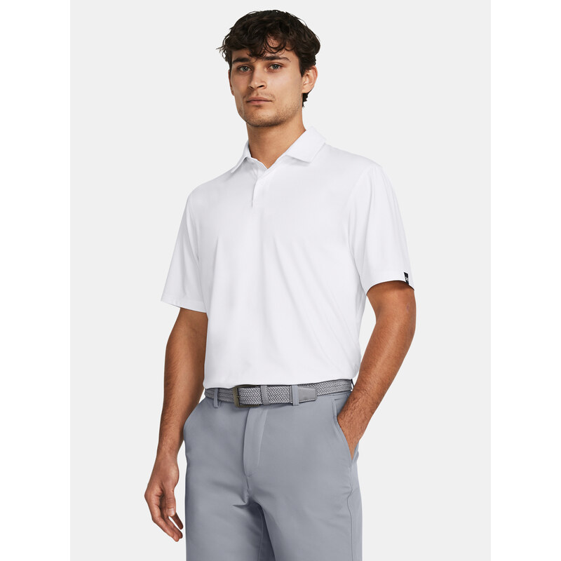 Mens T-shirt Under Armour UA T2G Polo LB-WHT - Men 64789898