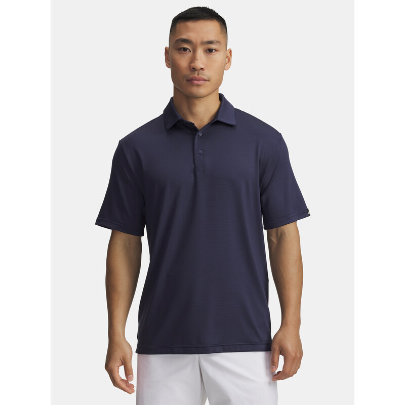 Mens T-shirt Under Armour UA Plyoff 3.0 Stripe Polo LB-BLU - Men 65236899