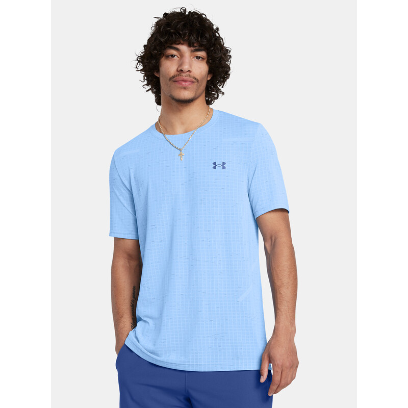 Mens T-shirt Under Armour Vanish Seamless Grid SS-BLU - Mens 65244885
