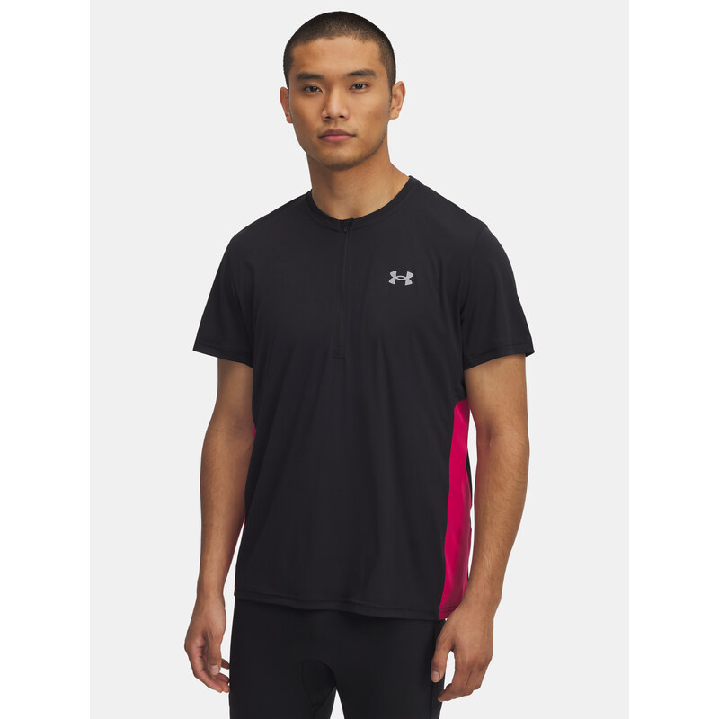 Mens T-shirt Under Armour UA TRAIL RUN ZIP SS - Mens 65260251
