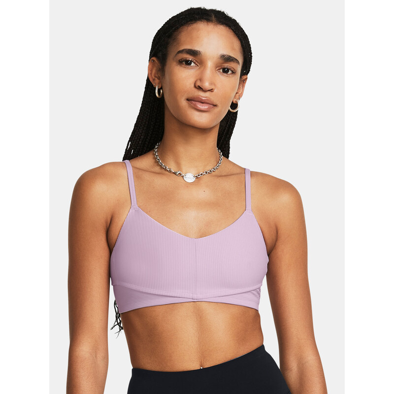 Svetlo fialová dámska športová podprsenka Under Armour Meridian Rib 52523288
