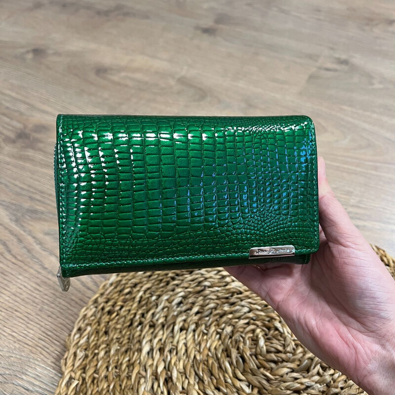 Jennifer Jones Dámska kožená peňaženka zelená ZAFIRA 66964345