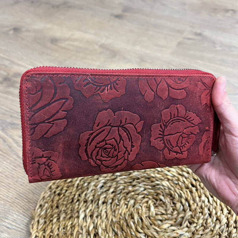 Paolo Peruzzi Dámska kožená peňaženka červená VERENA 66964702