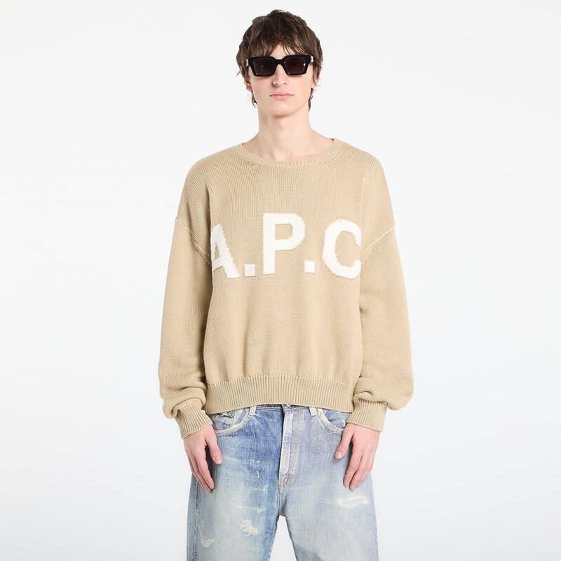 Sveter A.P.C. Logo Jumper UNISEX Beige L 66964740