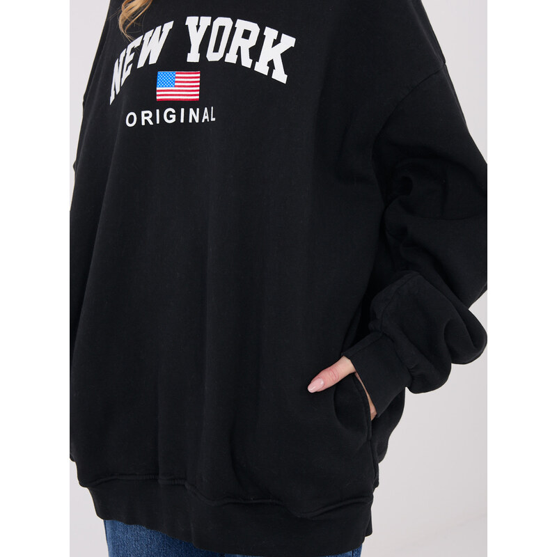 Factory Price Čierna mikina New York Original 66966354
