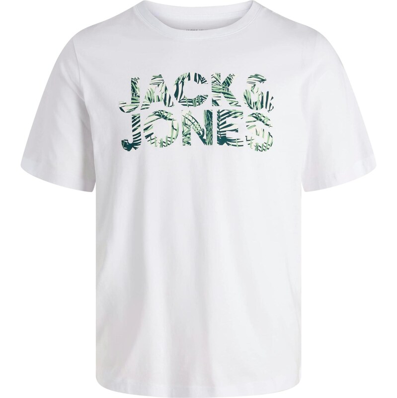 Jack & Jones Junior Tričko JJEJEFF trávovo zelená / biela 66967016
