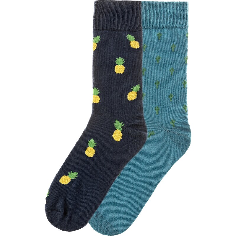 Súprava pánskych ponožiek Funky Steps s ananásmi a kaktusmi FSC174 67010201