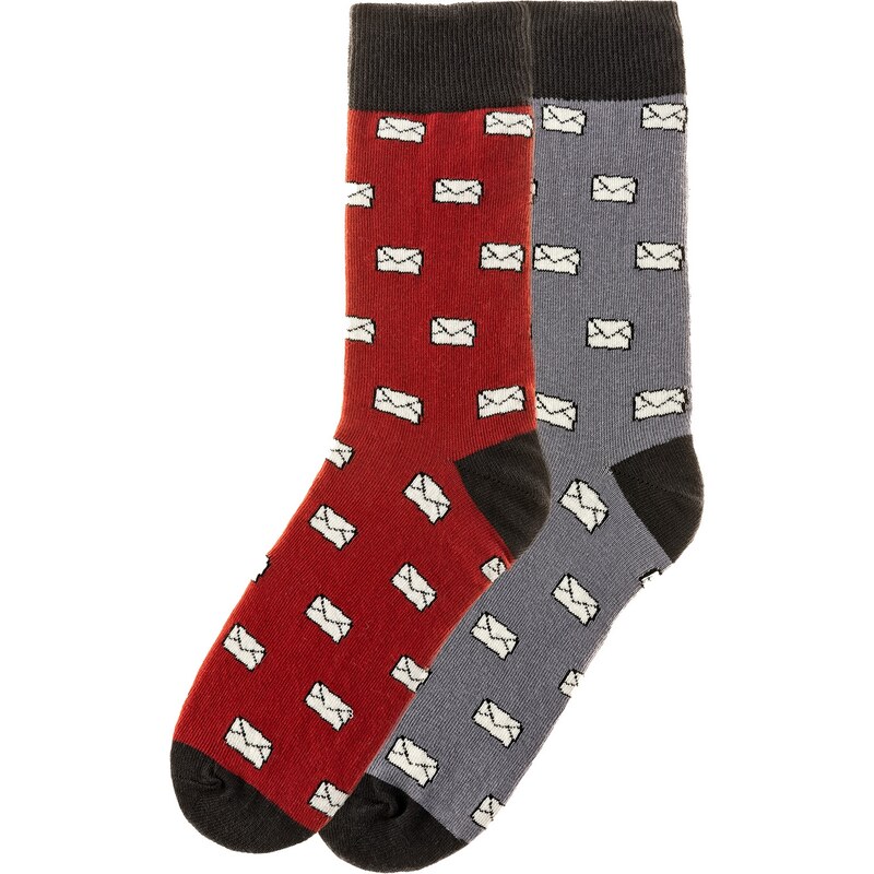 Súprava pánskych ponožiek Funky Steps s motívom poštovej obálky FSC203 67010204