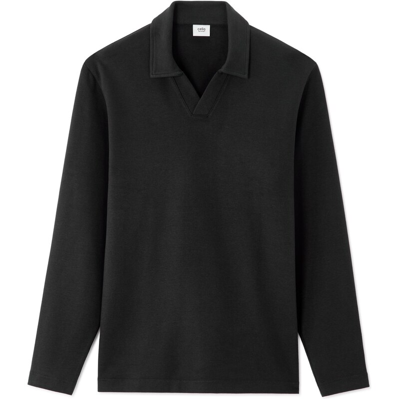 Čierne pánske tričko s dlhým rukávom Celio Medort 66971532