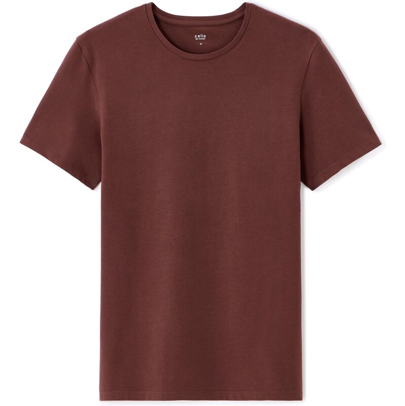 Celio Bordové tričko s krátkym rukávom 66971591