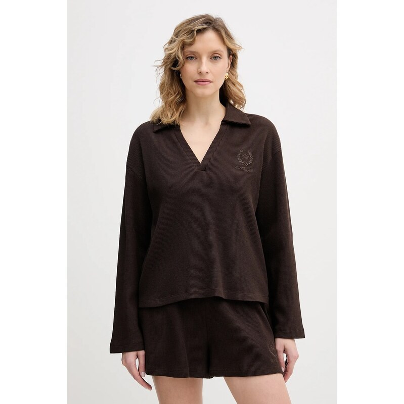 Bavlnené tričko s dlhým rukávom Karl Lagerfeld HOTEL KARL 66973963