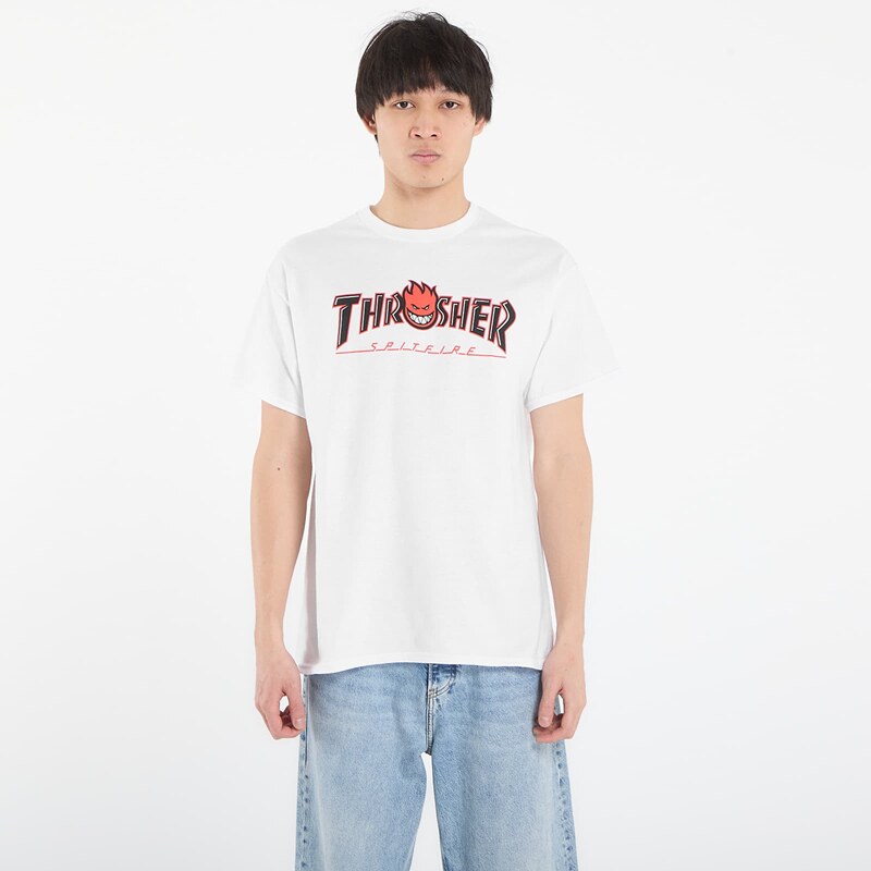 Tričko Thrasher x Spitfire Big Head Outline T-Shirt White M 66974142