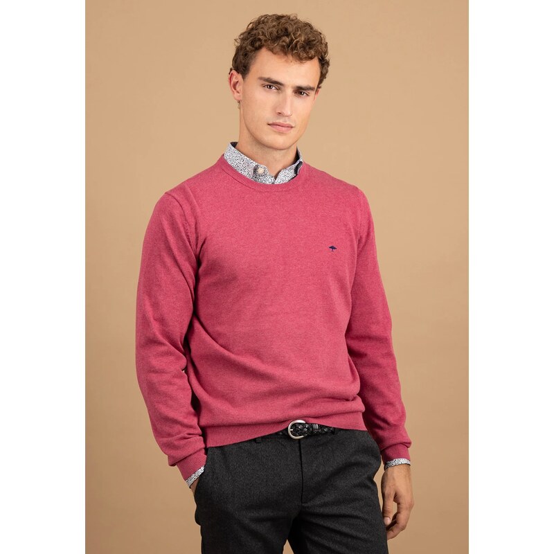 Pánsky bavlnený 3 Ply Cotton bordový pulóver FYNCH-HATTON 66974417